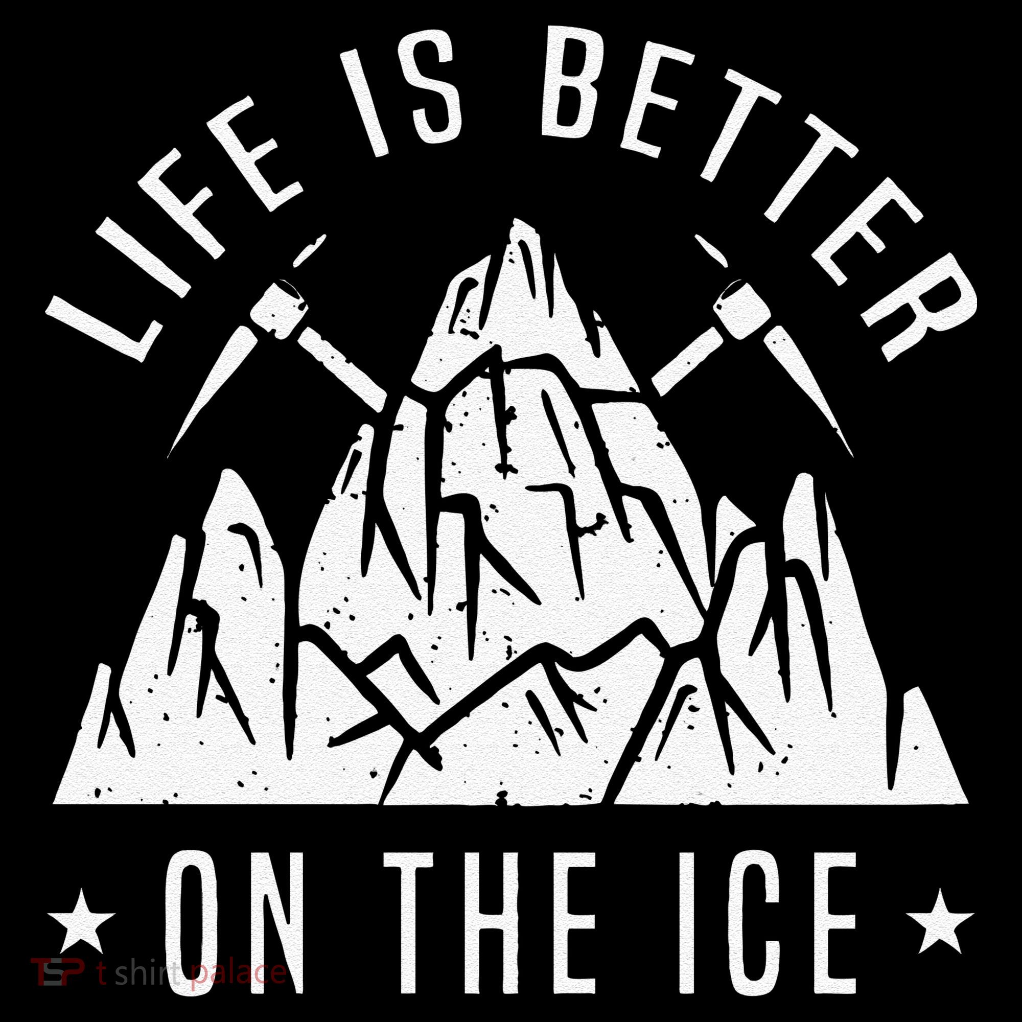 Funny Life Is Better On The Ice Mountaineering Snow Ice Climber Funny Kids Colorblock Raglan Jersey