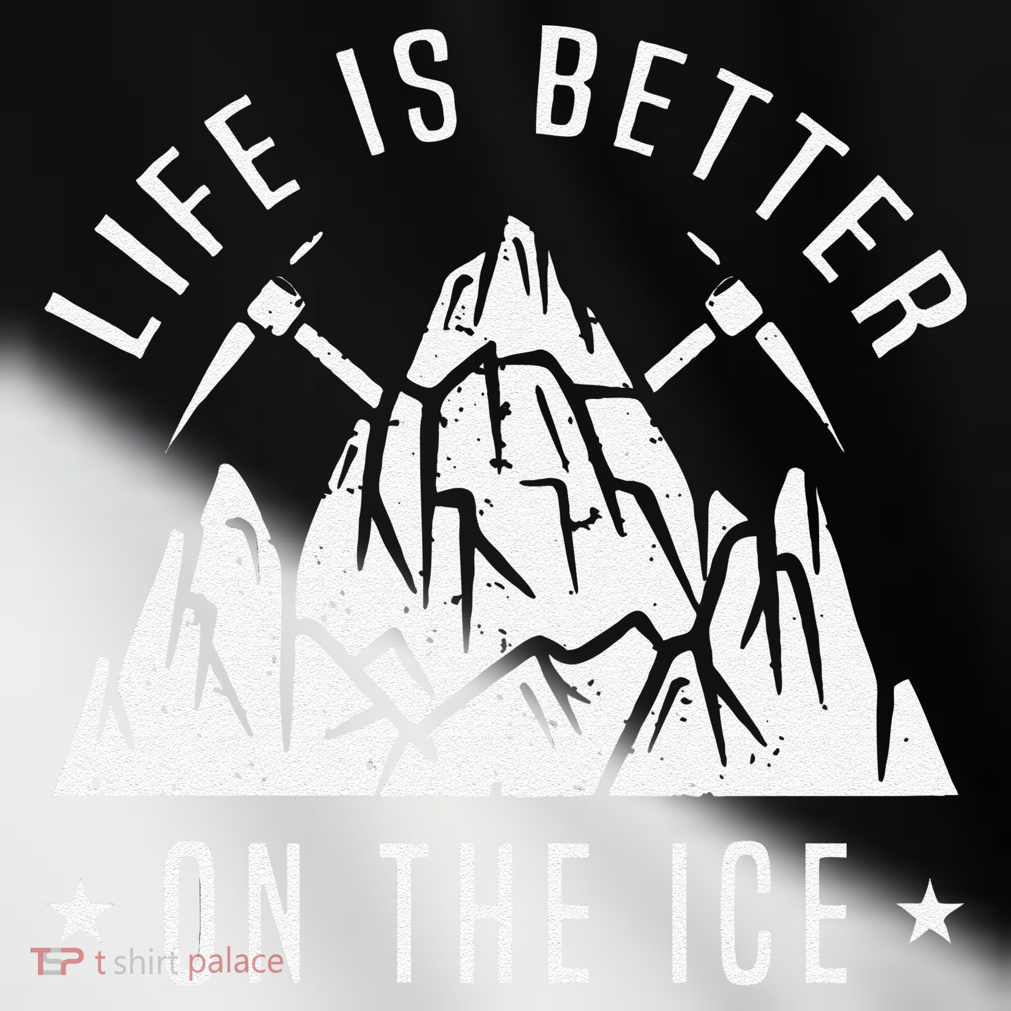 Funny Life Is Better On The Ice Mountaineering Snow Ice Climber Funny Toddler Fine Jersey T-Shirt