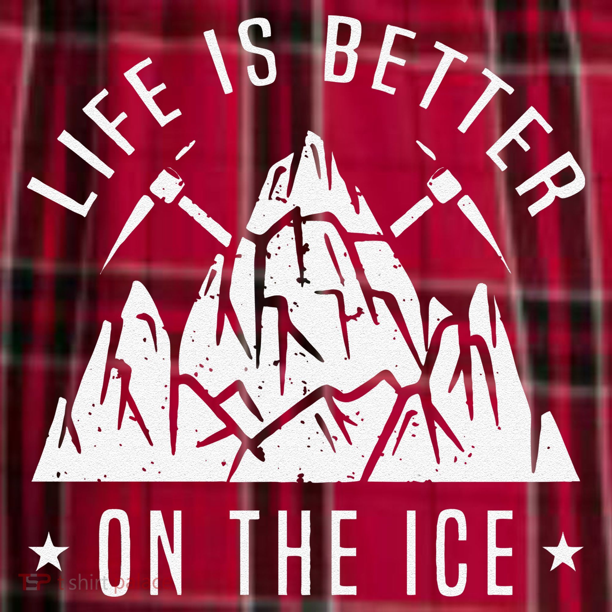 Funny Life Is Better On The Ice Mountaineering Snow Ice Climber Funny Men's Flannel Plaid Pajama Pants