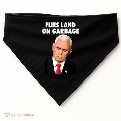 Flies Land On Garbage Mike Pence Debate Fly USA-Made Doggie Bandana