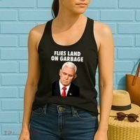 Flies Land On Garbage Mike Pence Debate Fly Women's Tank Top thumb 2