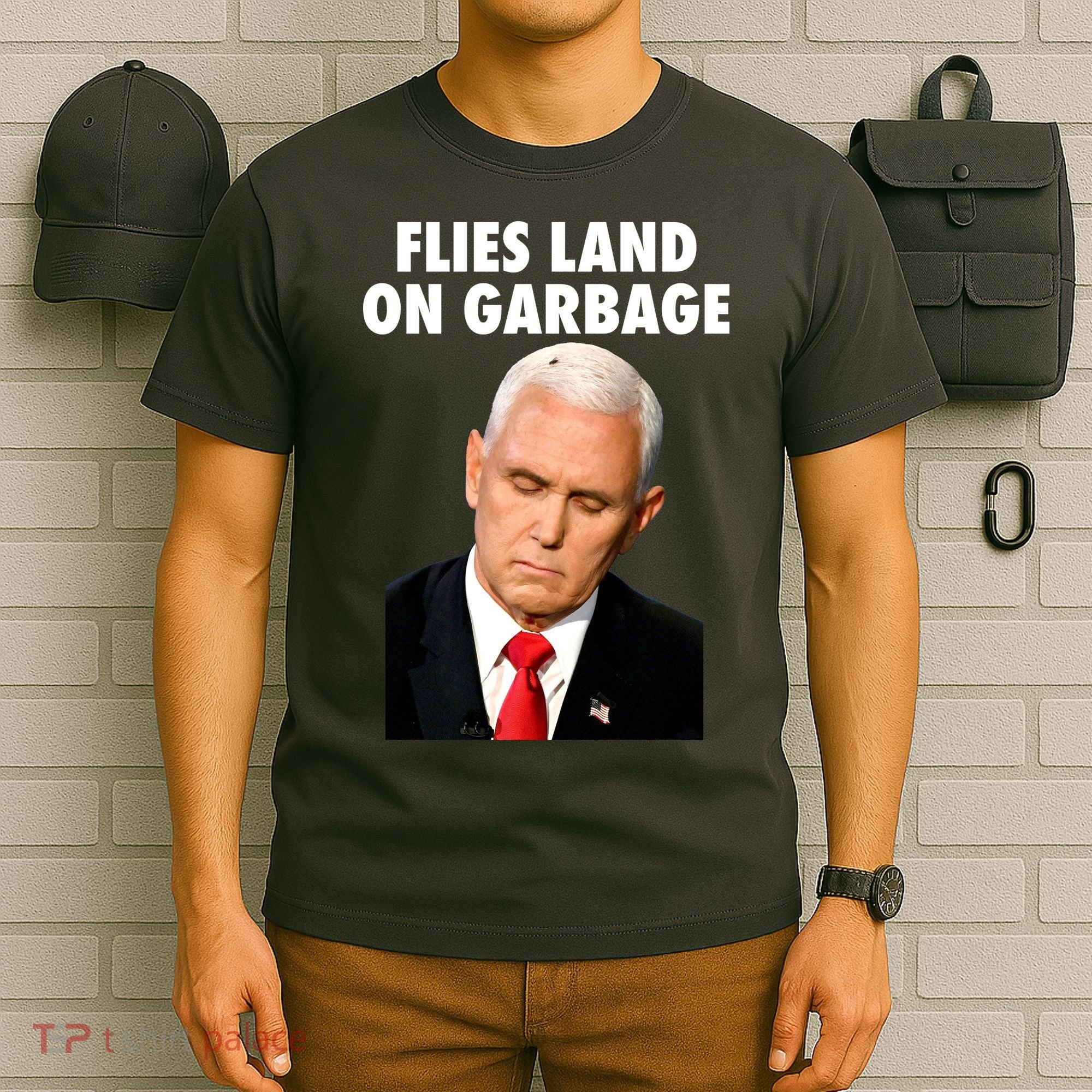 Flies Land On Garbage Mike Pence Debate Fly T-Shirt
