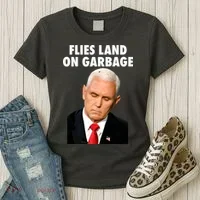 Flies Land On Garbage Mike Pence Debate Fly Women's T-Shirt thumb 3