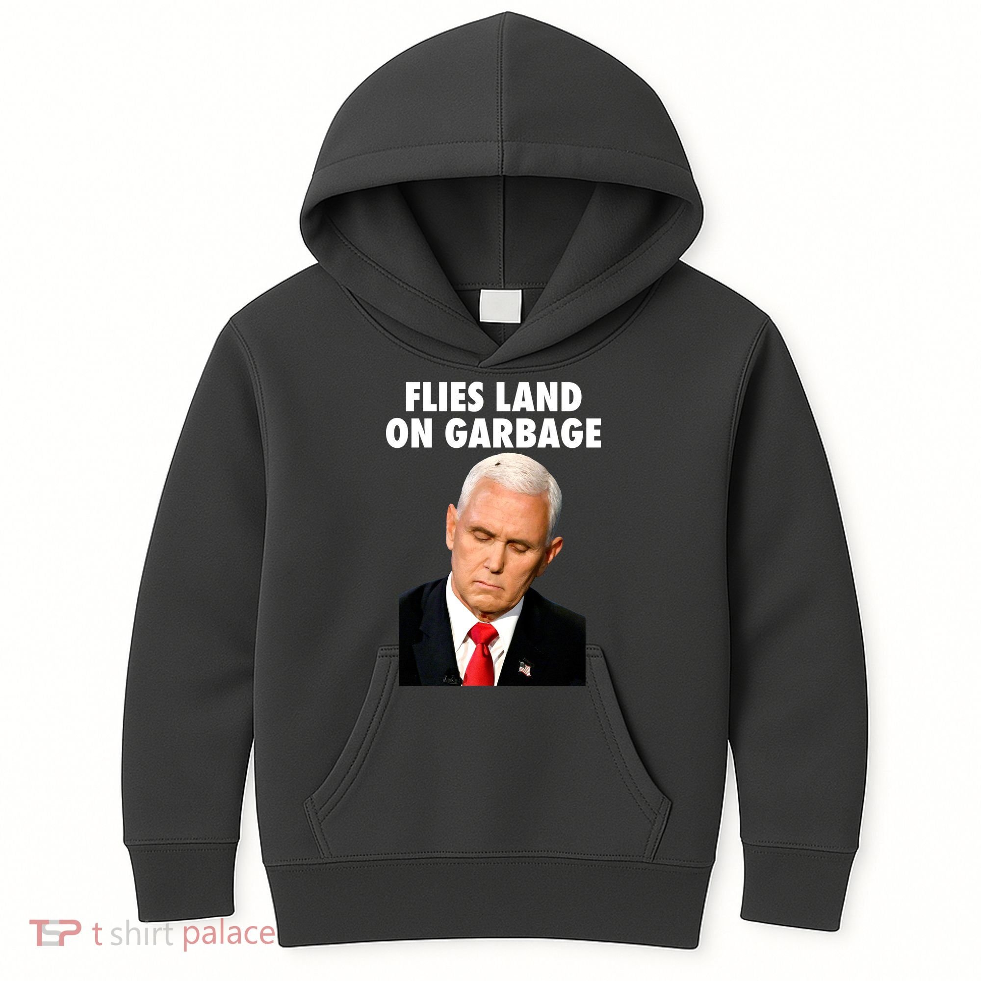 Flies Land On Garbage Mike Pence Debate Fly Kids Hoodie