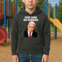 Flies Land On Garbage Mike Pence Debate Fly Kids Hoodie thumb 2