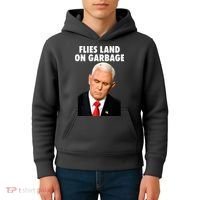 Flies Land On Garbage Mike Pence Debate Fly Kids Hoodie thumb 4
