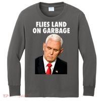 Flies Land On Garbage Mike Pence Debate Fly Kids Long Sleeve Shirt thumb 0