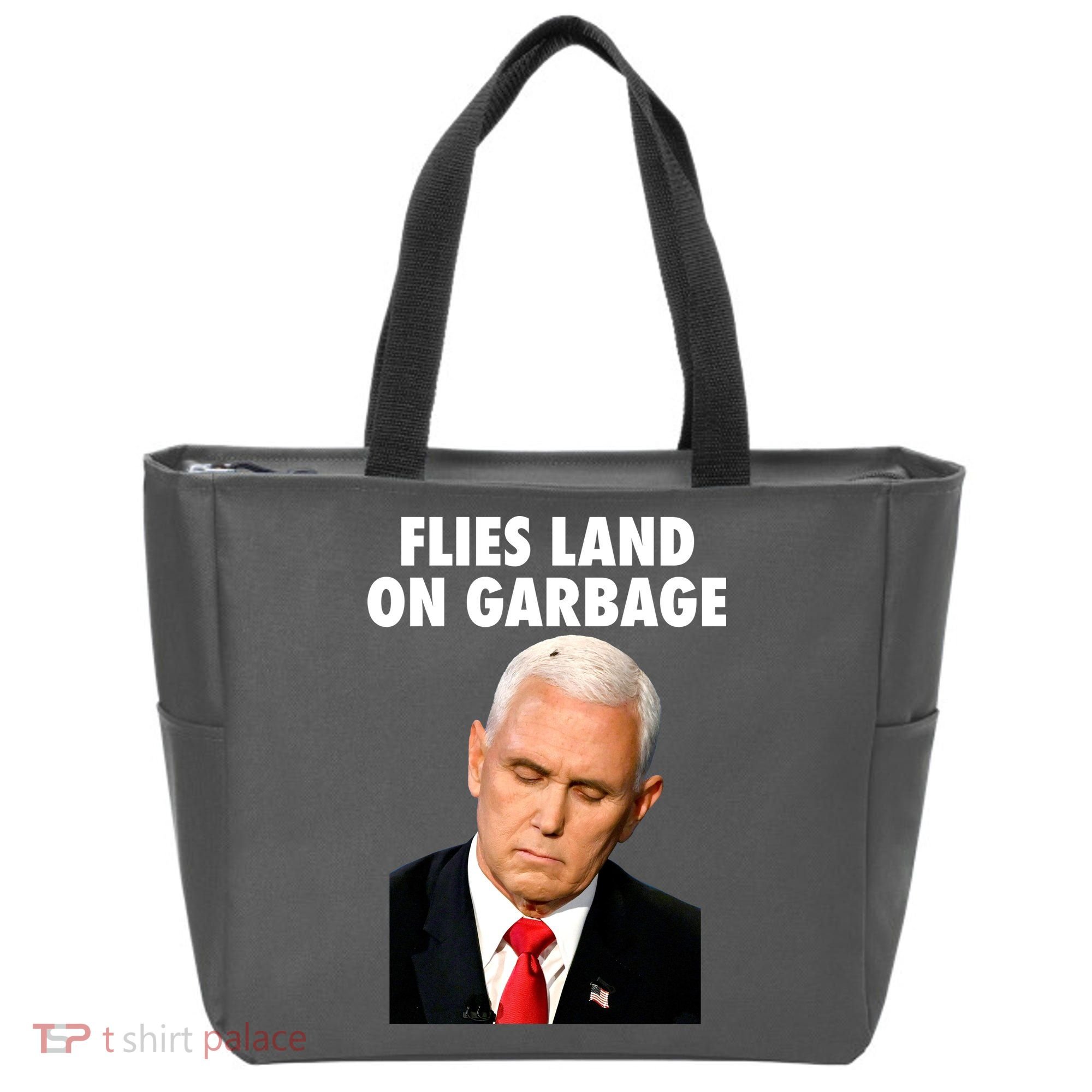 Flies Land On Garbage Mike Pence Debate Fly Tote Bag