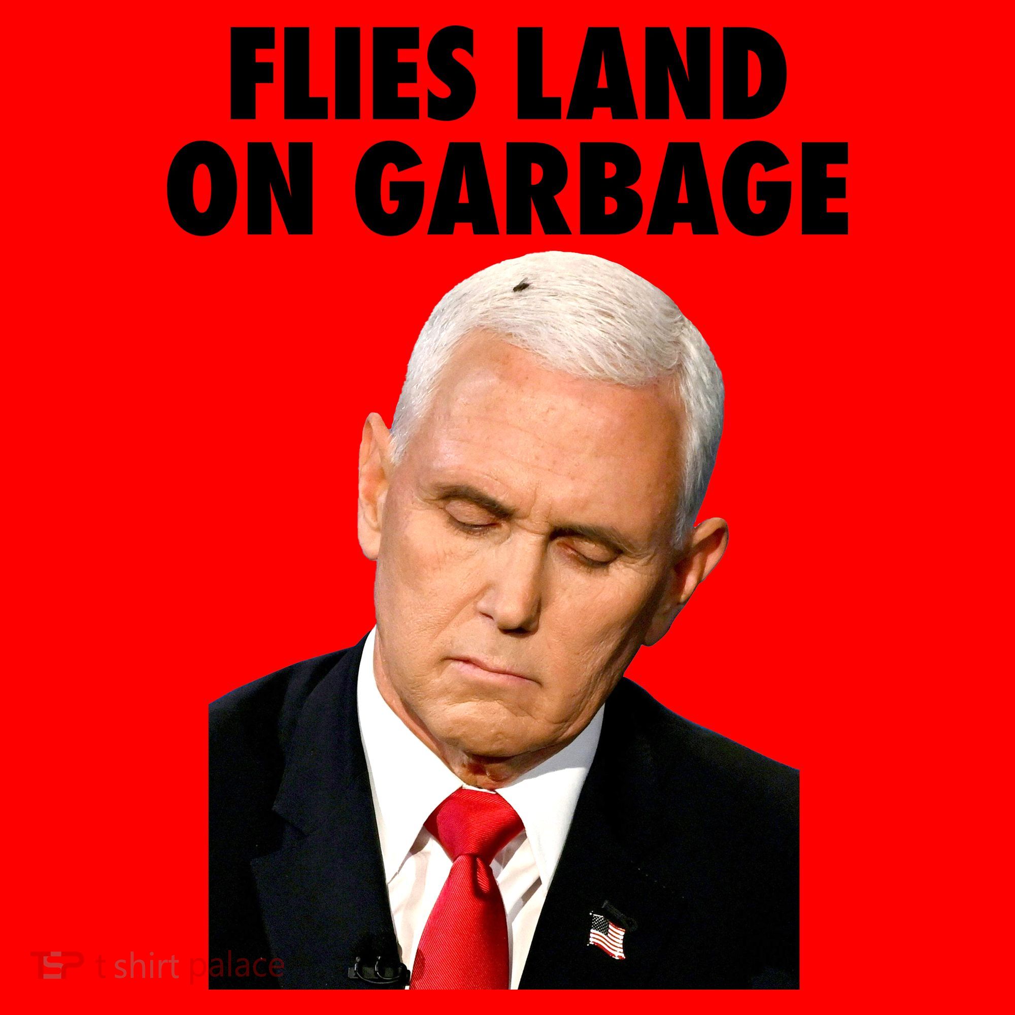 Flies Land On Garbage Mike Pence Debate Fly Santa Hat