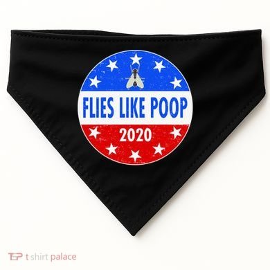 Flies Like Poop Emblem Mike Pence Fly USA-Made Doggie Bandana