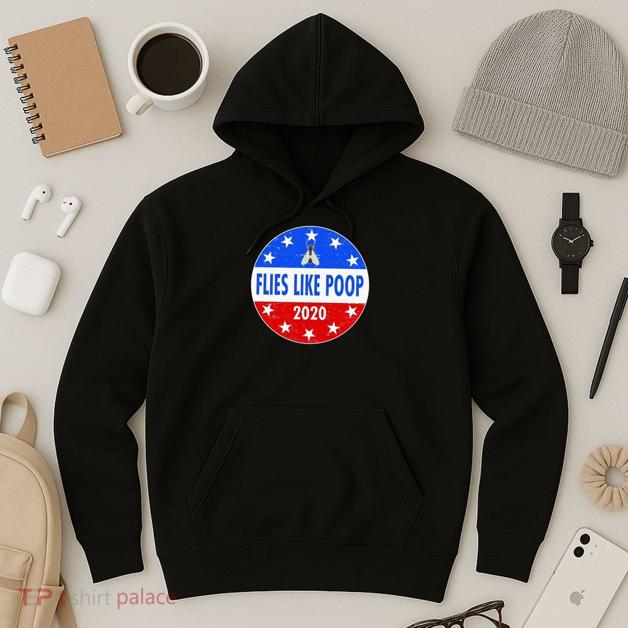Flies Like Poop Emblem Mike Pence Fly Hoodie