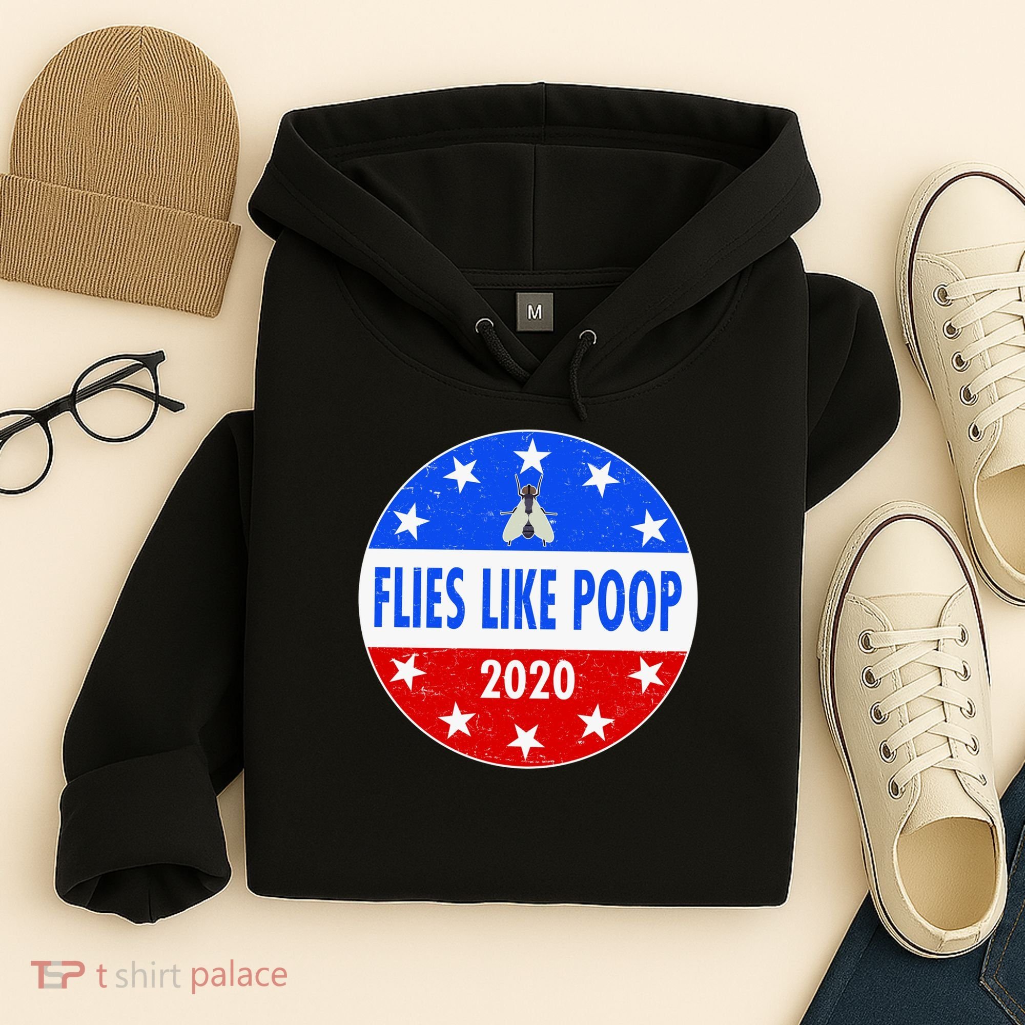 Flies Like Poop Emblem Mike Pence Fly Hoodie