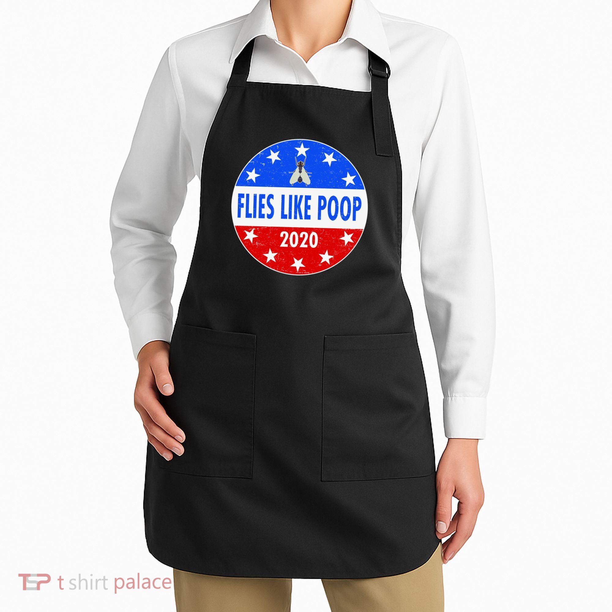 Flies Like Poop Emblem Mike Pence Fly Apron