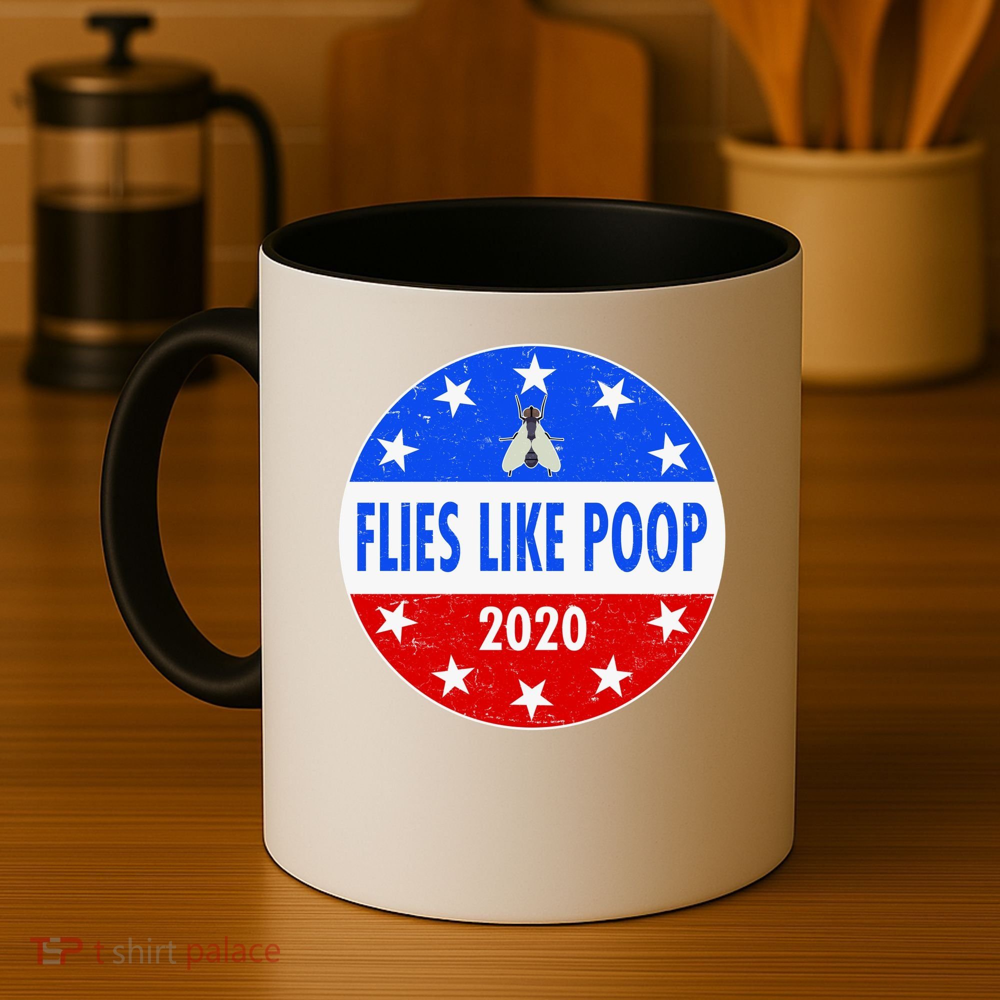 Flies Like Poop Emblem Mike Pence Fly Coffee Mug