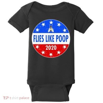 Flies Like Poop Emblem Mike Pence Fly Baby Bodysuit