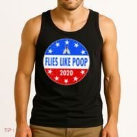 Flies Like Poop Emblem Mike Pence Fly Tank Top thumb 3