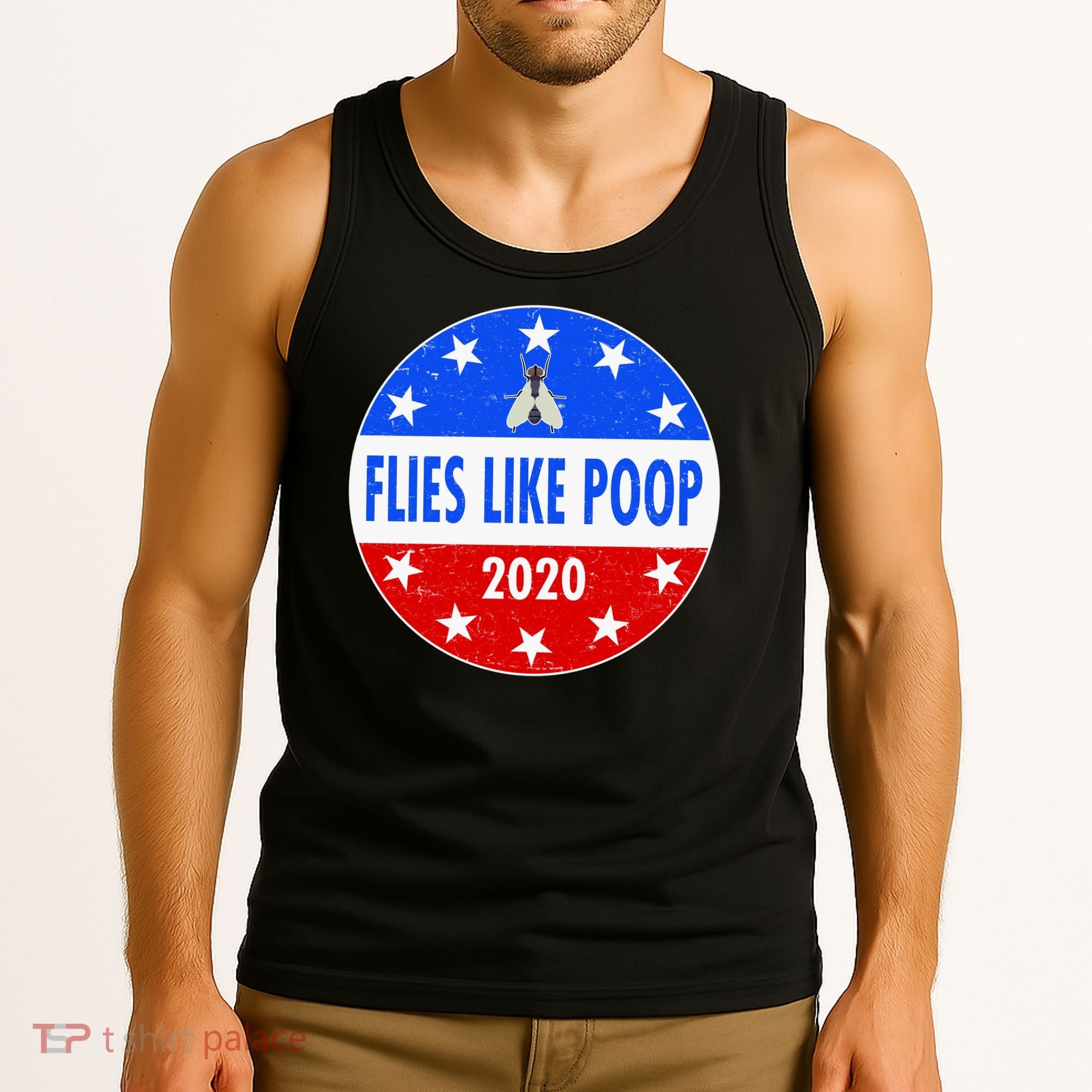 Flies Like Poop Emblem Mike Pence Fly Tank Top