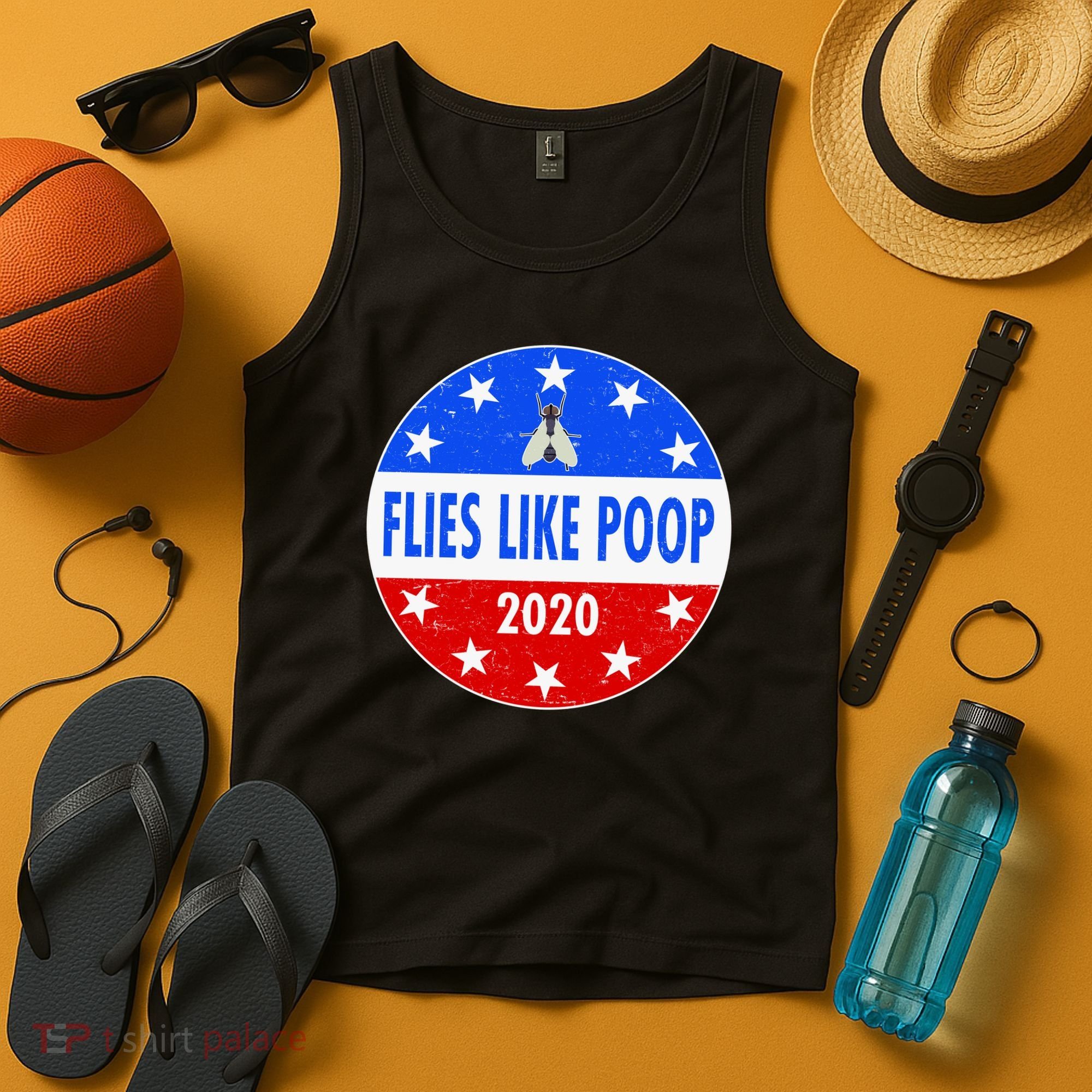 Flies Like Poop Emblem Mike Pence Fly Tank Top