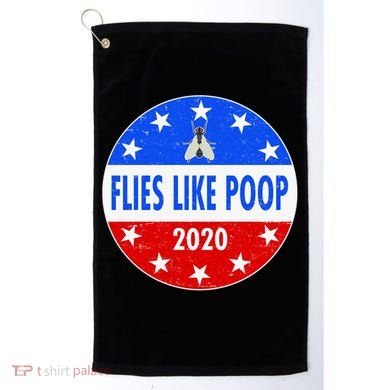 Flies Like Poop Emblem Mike Pence Fly Golf Towel