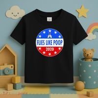 Flies Like Poop Emblem Mike Pence Fly Toddler T-Shirt thumb 3