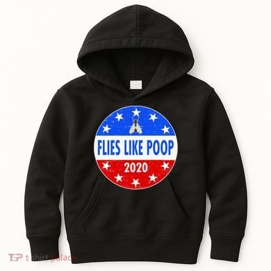 Flies Like Poop Emblem Mike Pence Fly Kids Hoodie