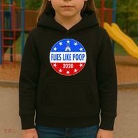Flies Like Poop Emblem Mike Pence Fly Kids Hoodie thumb 3