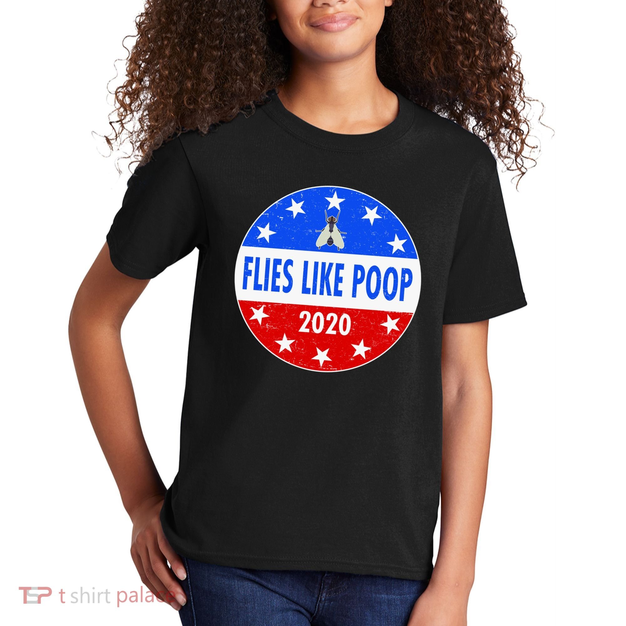 Flies Like Poop Emblem Mike Pence Fly Kids T-Shirt