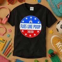 Flies Like Poop Emblem Mike Pence Fly Kids T-Shirt thumb 3