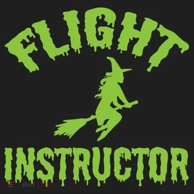 Flight Instructor Witch 7 Panel Mesh Trucker Snapback Hat