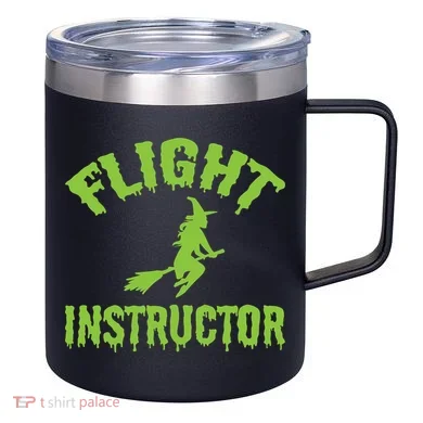 Flight Instructor Witch 12oz Stainless Steel Coffee Mug