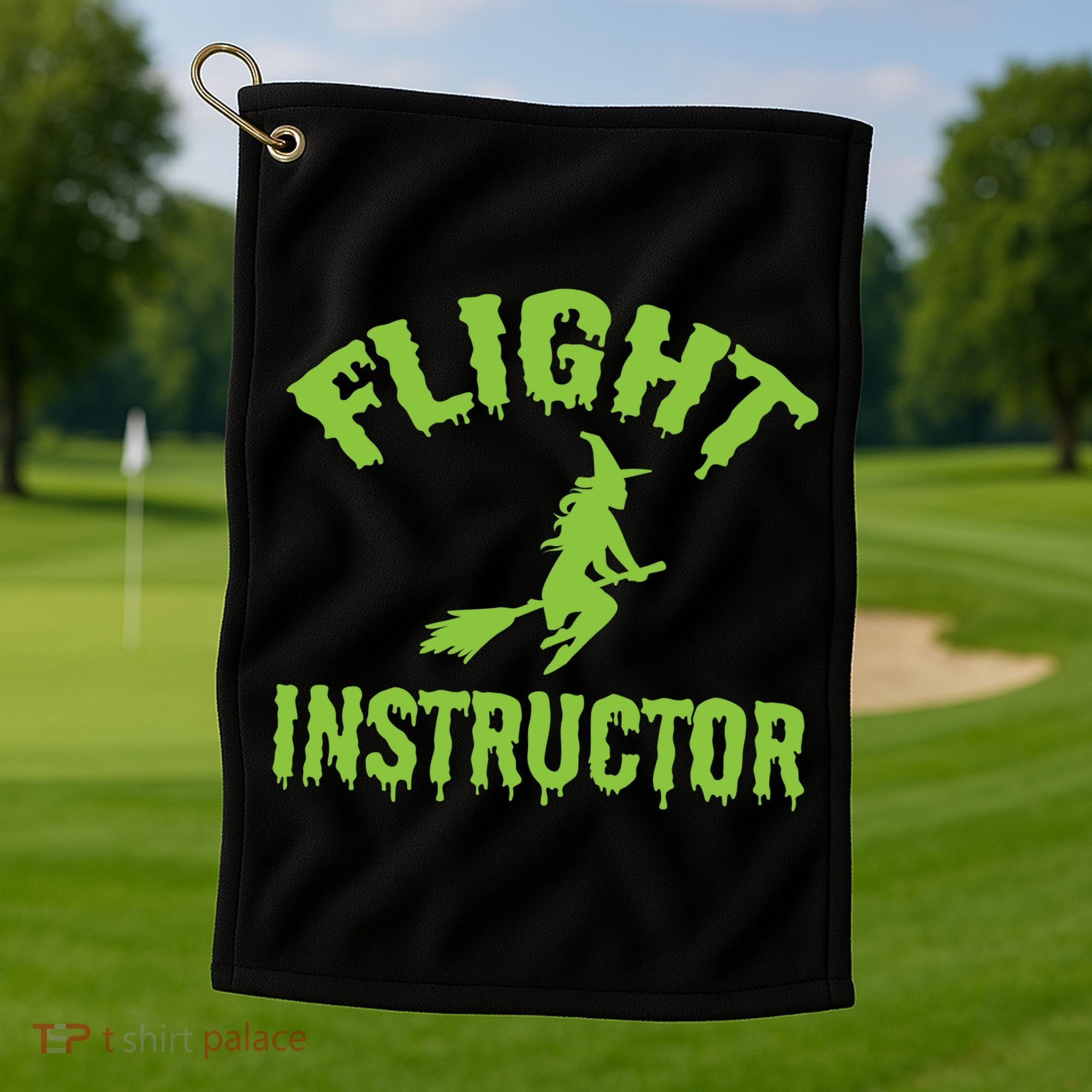Flight Instructor Witch Golf Towel