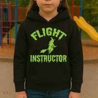 Flight Instructor Witch Kids Hoodie thumb 3