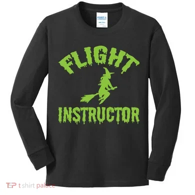 Flight Instructor Witch Kids Long Sleeve Shirt