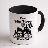 Flip Flops and Camping Kinda Girl Coffee Mug thumb 1