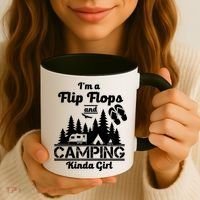 Flip Flops and Camping Kinda Girl Coffee Mug thumb 3