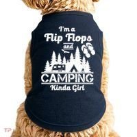Flip Flops and Camping Kinda Girl Doggie Tank thumb 0