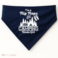 Flip Flops and Camping Kinda Girl USA-Made Doggie Bandana thumb 0