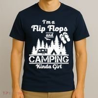 Flip Flops and Camping Kinda Girl T-Shirt thumb 3