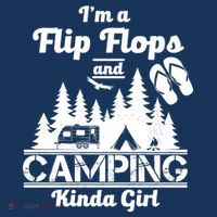 Flip Flops and Camping Kinda Girl Button thumb 1