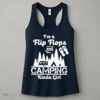 Flip Flops and Camping Kinda Girl Women's Tank Top thumb 3