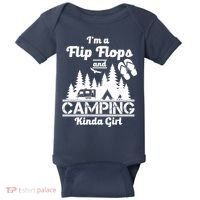 Flip Flops and Camping Kinda Girl Baby Bodysuit thumb 0