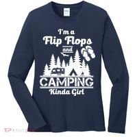 Flip Flops and Camping Kinda Girl Women's Long Sleeve Shirt thumb 0