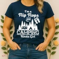 Flip Flops and Camping Kinda Girl Women's T-Shirt thumb 2
