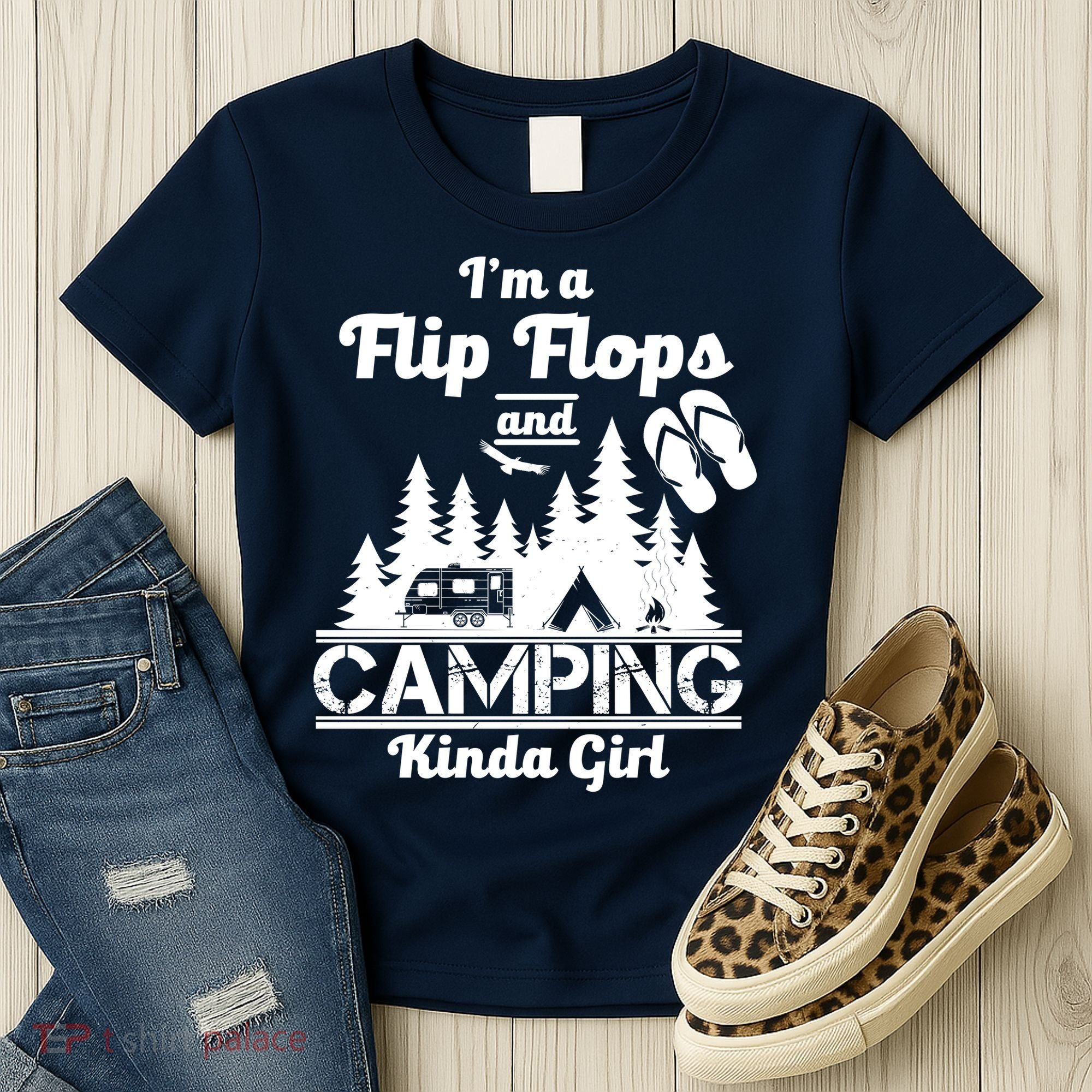 Flip Flops and Camping Kinda Girl Women's T-Shirt