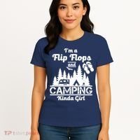Flip Flops and Camping Kinda Girl Women's T-Shirt thumb 4