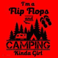 Flip Flops and Camping Kinda Girl Santa Hat thumb 1