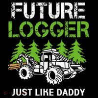 Future Logger Just Like Daddy Logger Women's Hoodie thumb 2