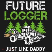Future Logger Just Like Daddy Logger Ornament thumb 1