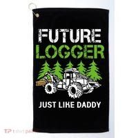 Future Logger Just Like Daddy Logger Golf Towel thumb 0