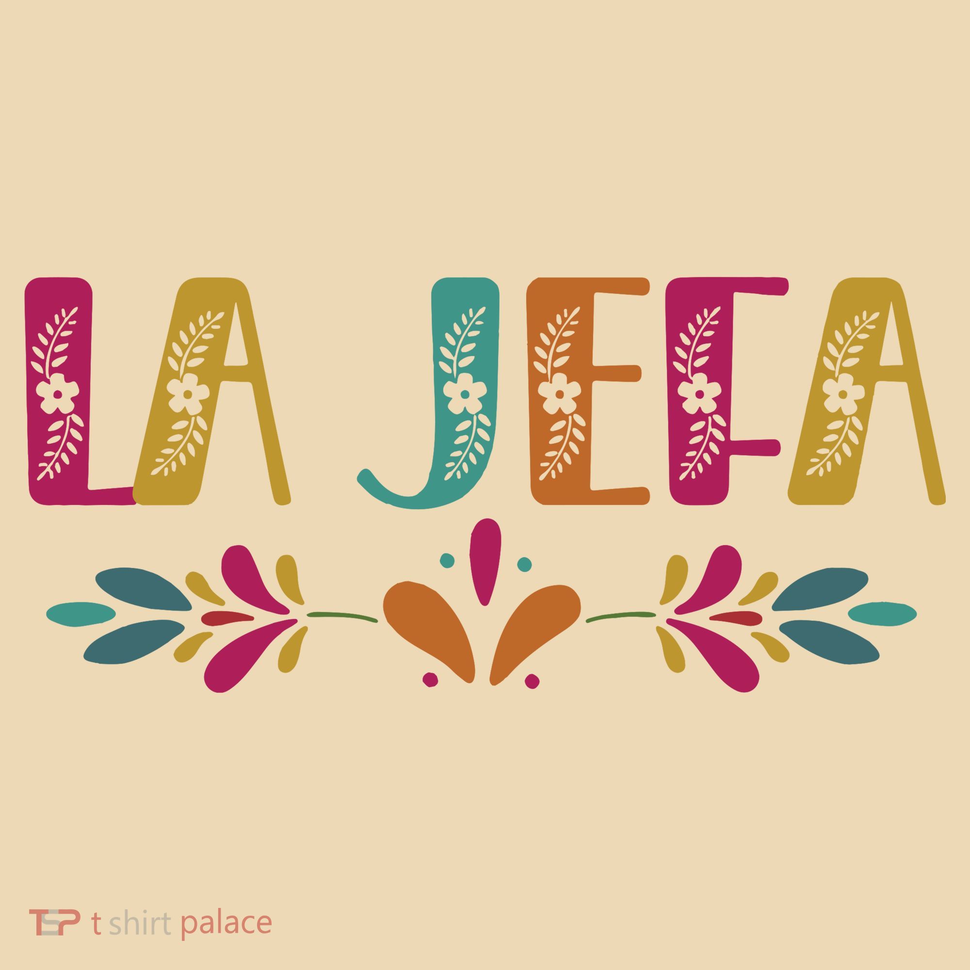 Floral La Jefa Mexican Mom Tote Bag